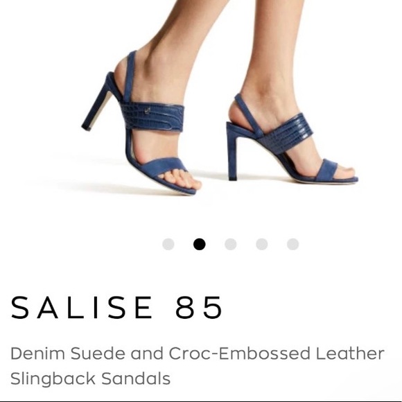 Jimmy Choo Denim Suede sling back sandals - Picture 1 of 11
